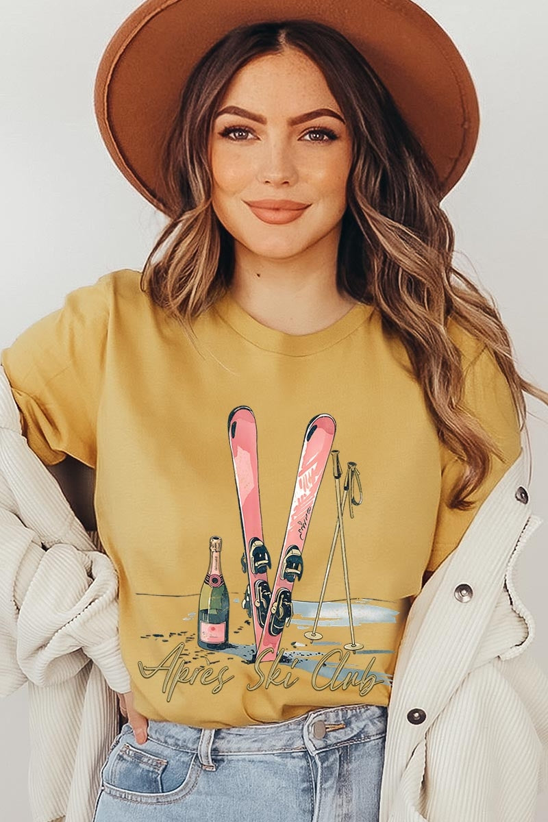 US3001P-E3187 Apres Ski Club Graphic Plus Tee $16