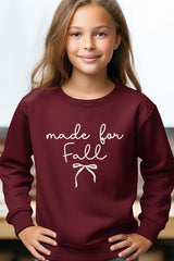 UL180B-E3151Z Made For Fall Kids Graphic Sweatshirt $20