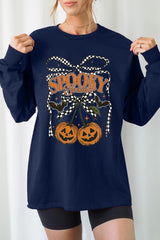 UL240-E3085 Pumpkin Cherries Graphic Long Sleeve Tee $13.75