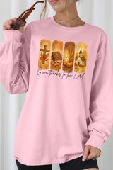 UL240P-E3169 Give Thanks To The Lord Graphic Plus Long Sleeve Tee $17