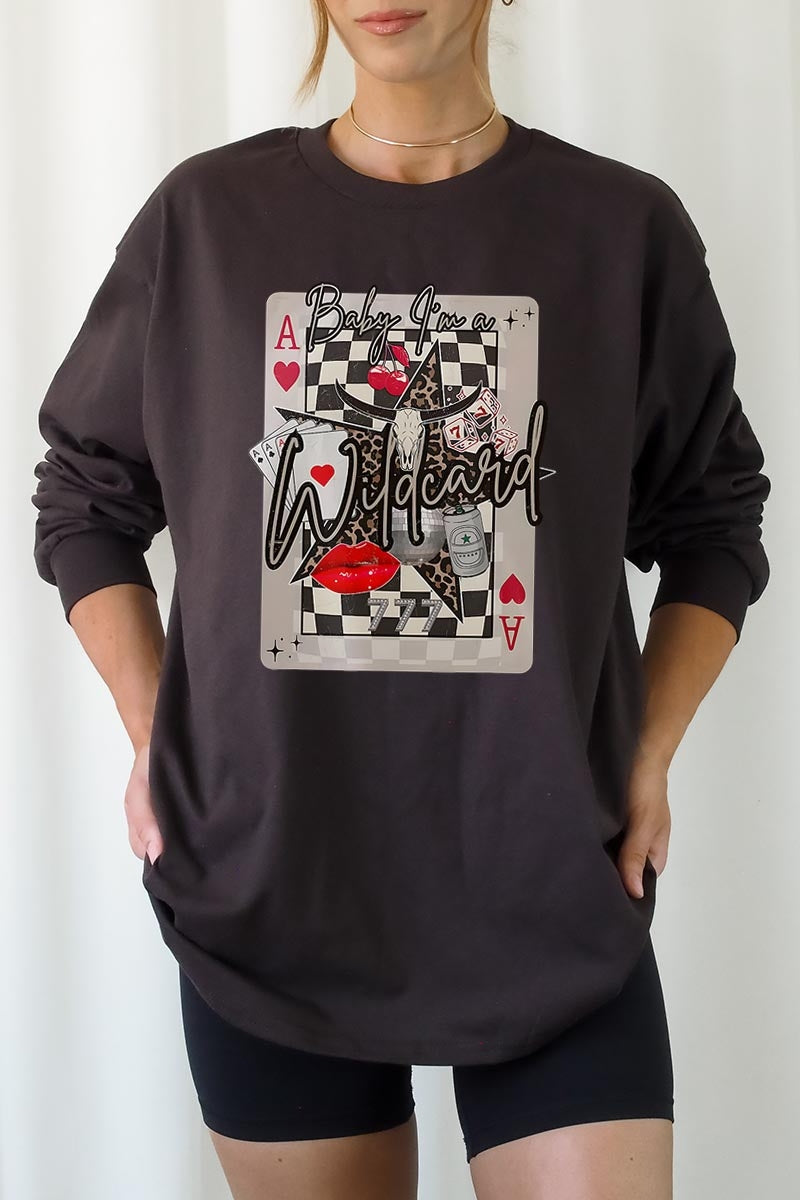 UL240P-E3099 Retro Wildcard Graphic Plus Long Sleeve Tee $17