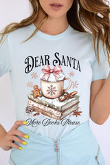 US3001P-E3205 Dear Santa Books Graphic Plus Tee $16