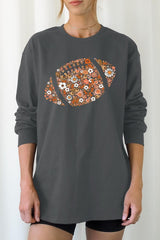 UL240P-E3133 Floral Football Graphic Plus Long Sleeve Tee $17