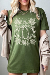 US3001-E3162 Fall Pumpkin Graphic Tee $12.5