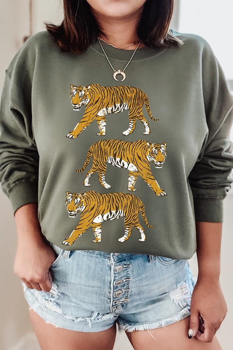 UL180P-E3104 Retro Tigers Graphic Plus Sweatshirt $25