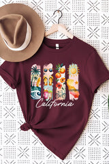 US3001P-E3061CA California State Brushstroke Graphic Plus Tee $16