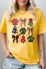 5000-E3195 Christmas Bow Paw Graphic Heavy Cotton Tee $9