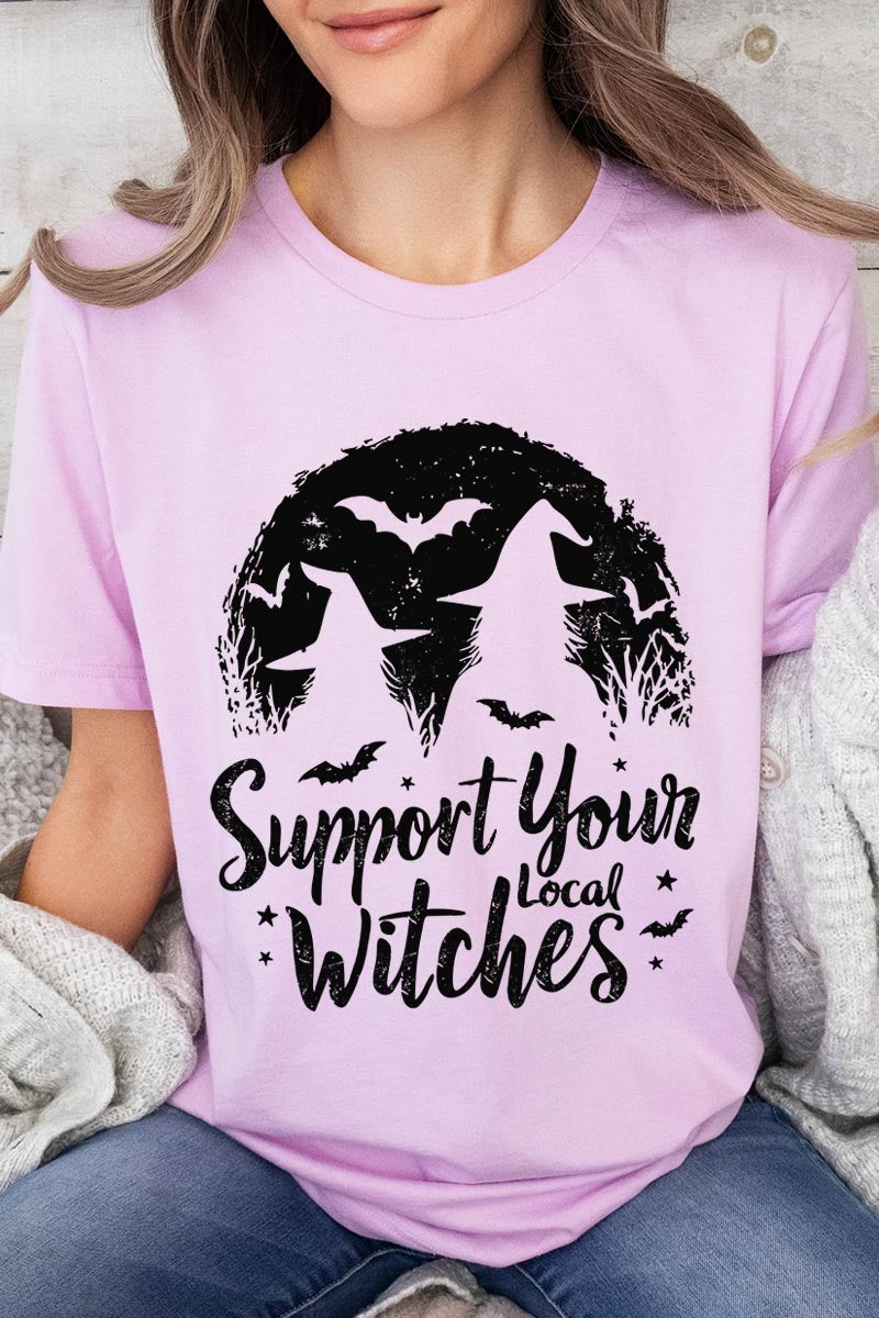 US3001-E3161 Local Witches Halloween Graphic Tee $12.5