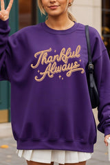 UL180-E3168 Thankful Always Graphic Sweatshirt $20