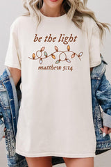 5000P-E3214 Be the Light Christian Graphic Plus Heavy Cotton Tee $12.75