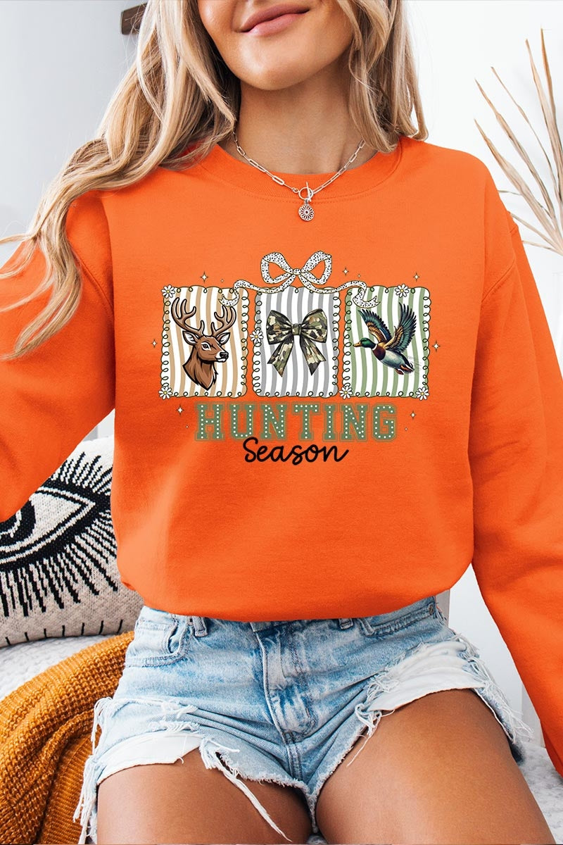 UL180-E3192 Deer & Duck Hunting Season Graphic Sweatshirt $20