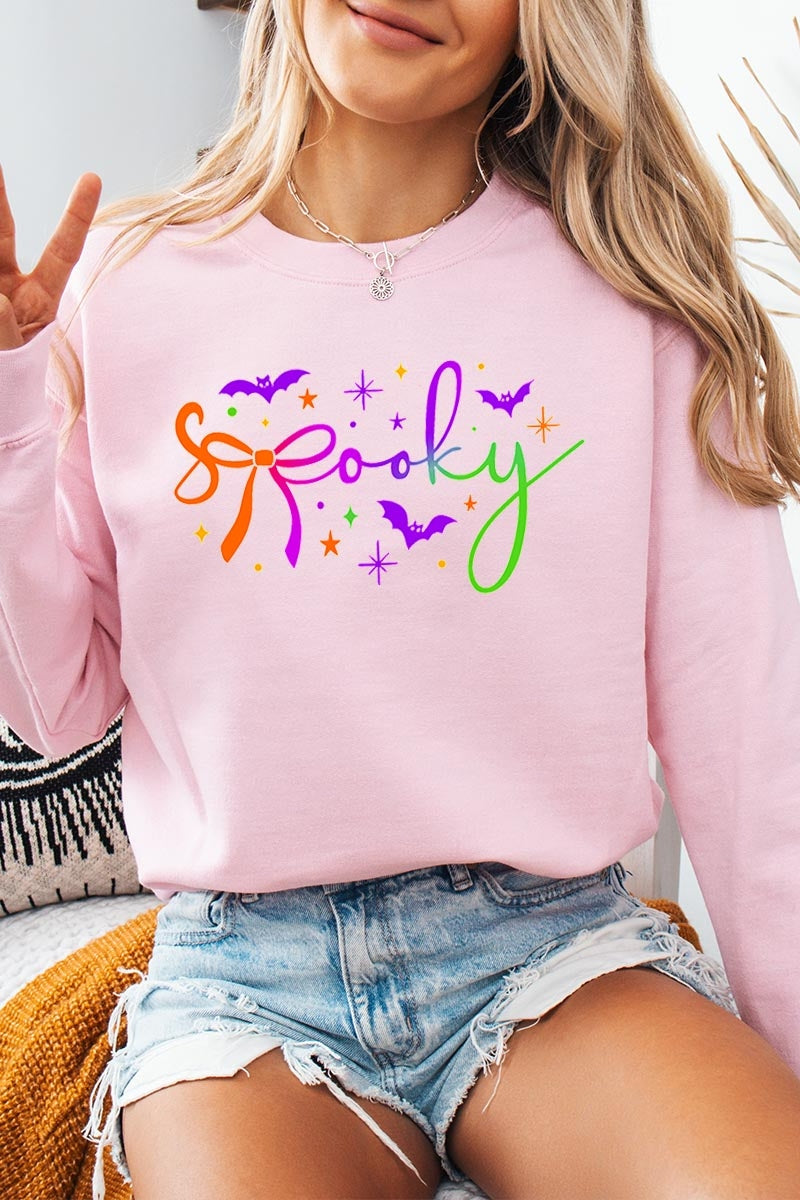 UL180P-E3109 Spooky Halloween Graphic Plus Sweatshirt $25