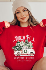 UL180P-E3174 North Pole Christmas Graphic Plus Sweatshirt $25