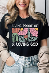 US3001P-E3066 Living Proof of a Loving God Graphic Plus Tee $16