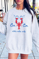 UL180P-E3069 Cin Cin Lobster Celebration Plus Sweatshirt $25
