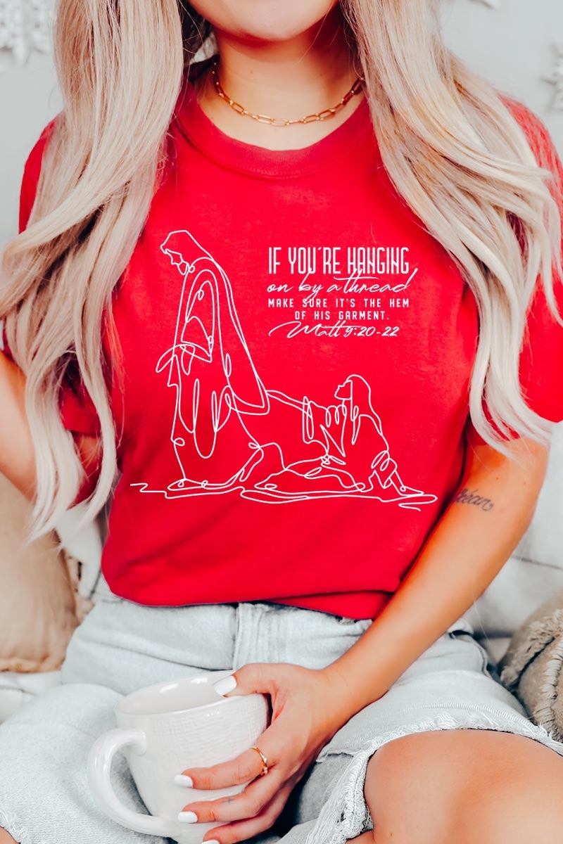 US3001P-E3075 If Youu2019re Hanging On Line Art Graphic Plus Tee $16