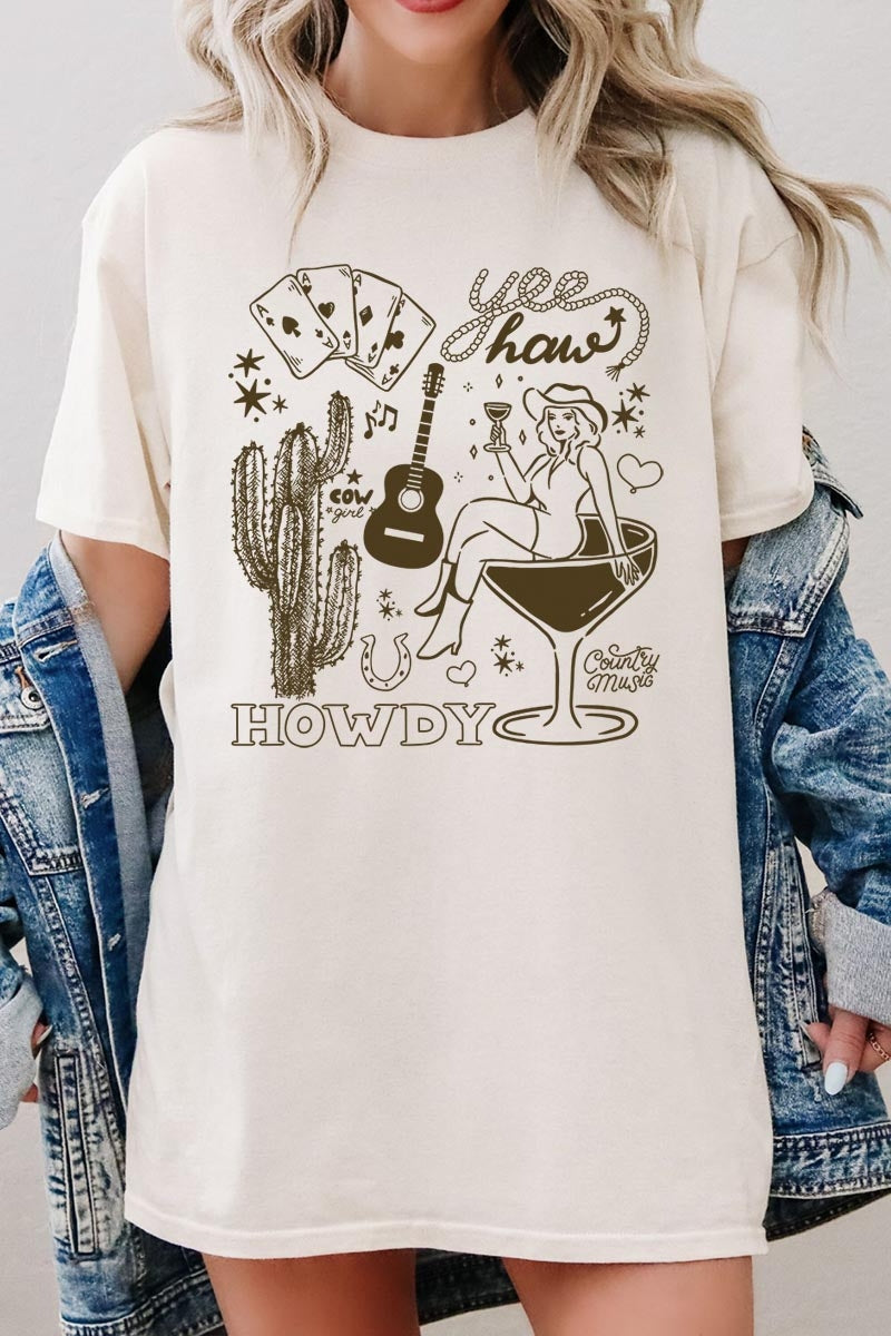 5000P-E3097 Cowgirl Country Music Plus Heavy Cotton Tee $12.75