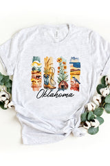 US3001-E3061OK Oklahoma State Brushstroke Graphic Tee $12.5