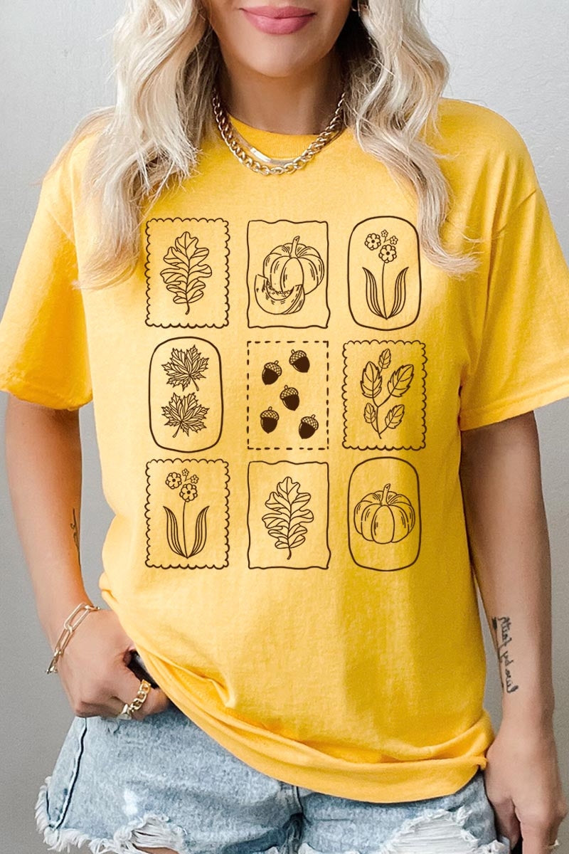 5000-E3101 Autumn Graphic Heavy Cotton Tee $9