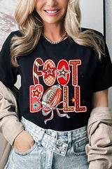 US3001-E3053 Brushstroke Football Graphic Tee $12.5