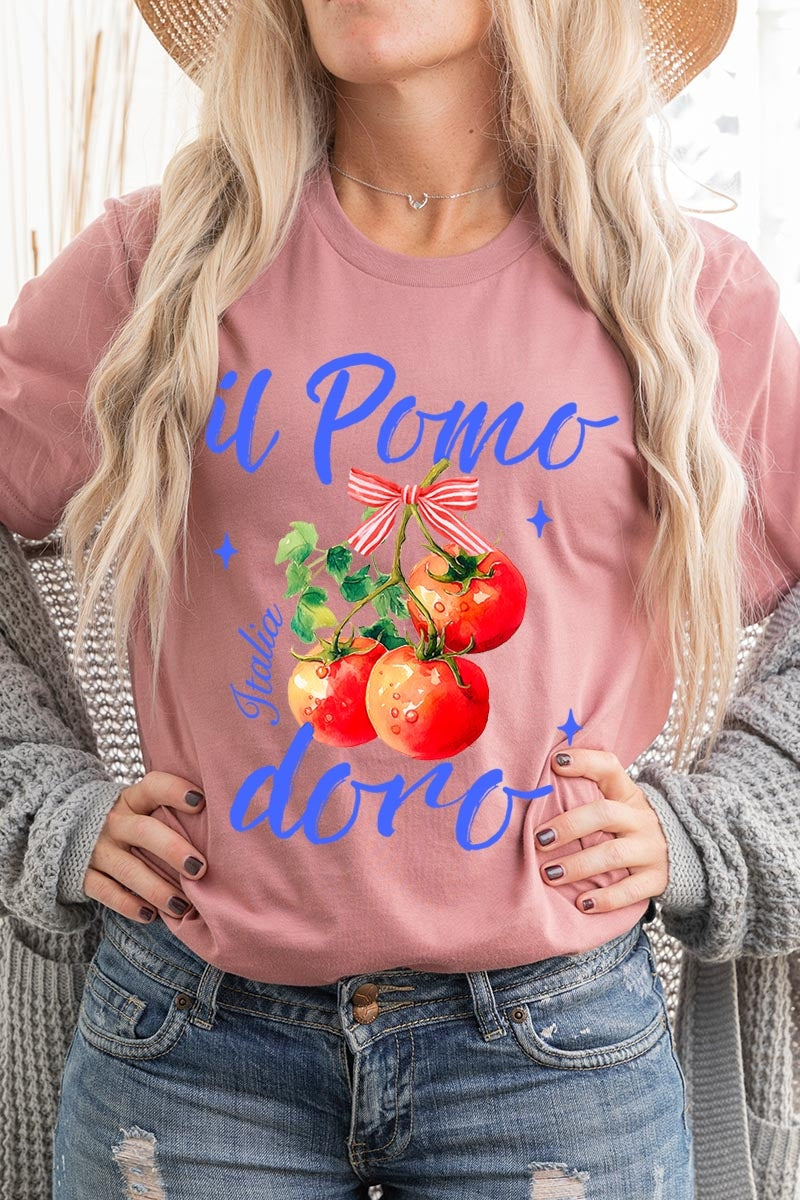 US3001P-E3070 Il Pomodoro Tomato Art Graphic Plus Tee $16