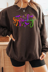 UL180-E3109 Spooky Halloween Graphic Sweatshirt $20