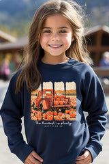 UL180B-E3172Z Harvest Is Plenty Kids Graphic Sweatshirt $20