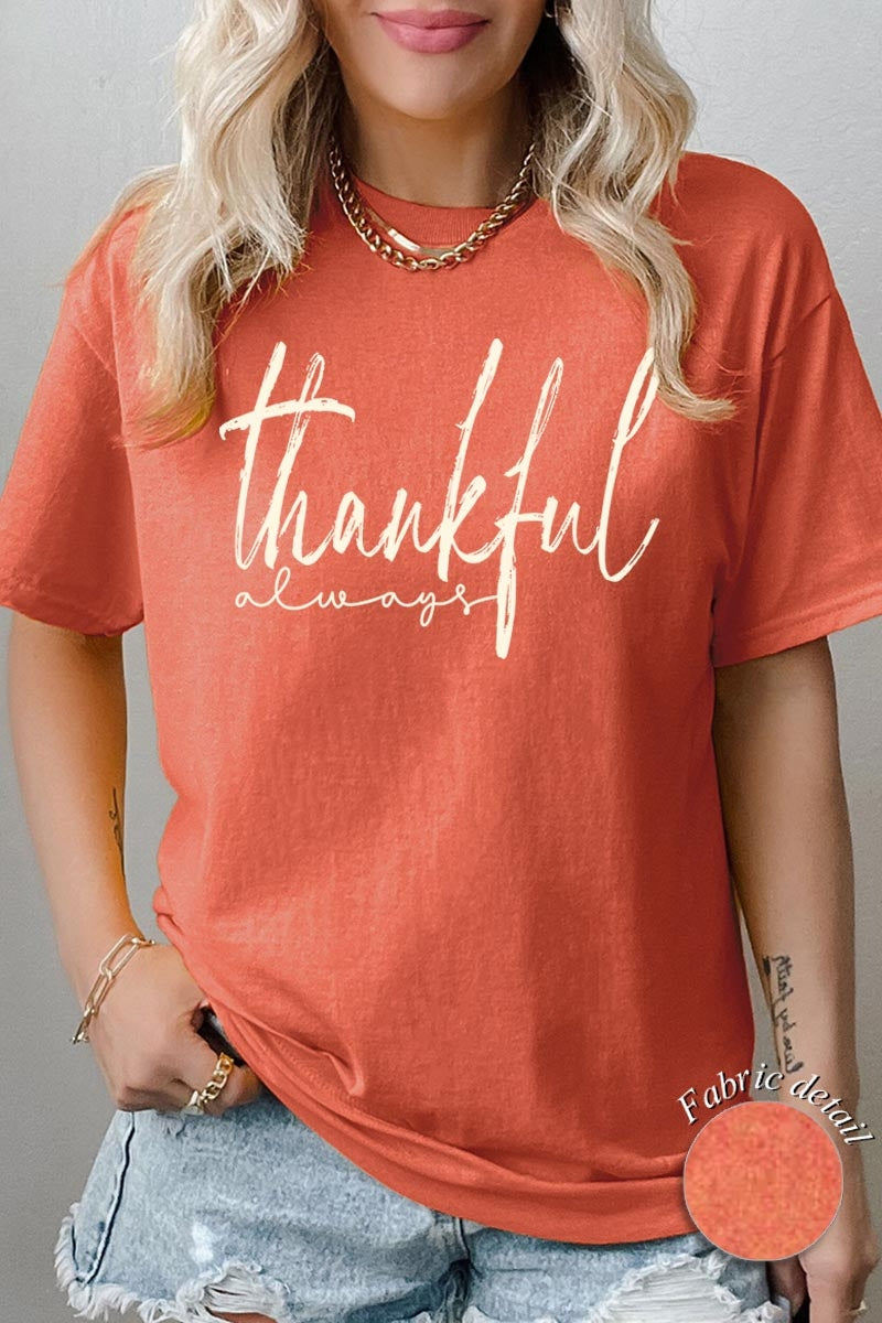 5000P-E3170 Thankful Graphic Plus Heavy Cotton Tee $12.75