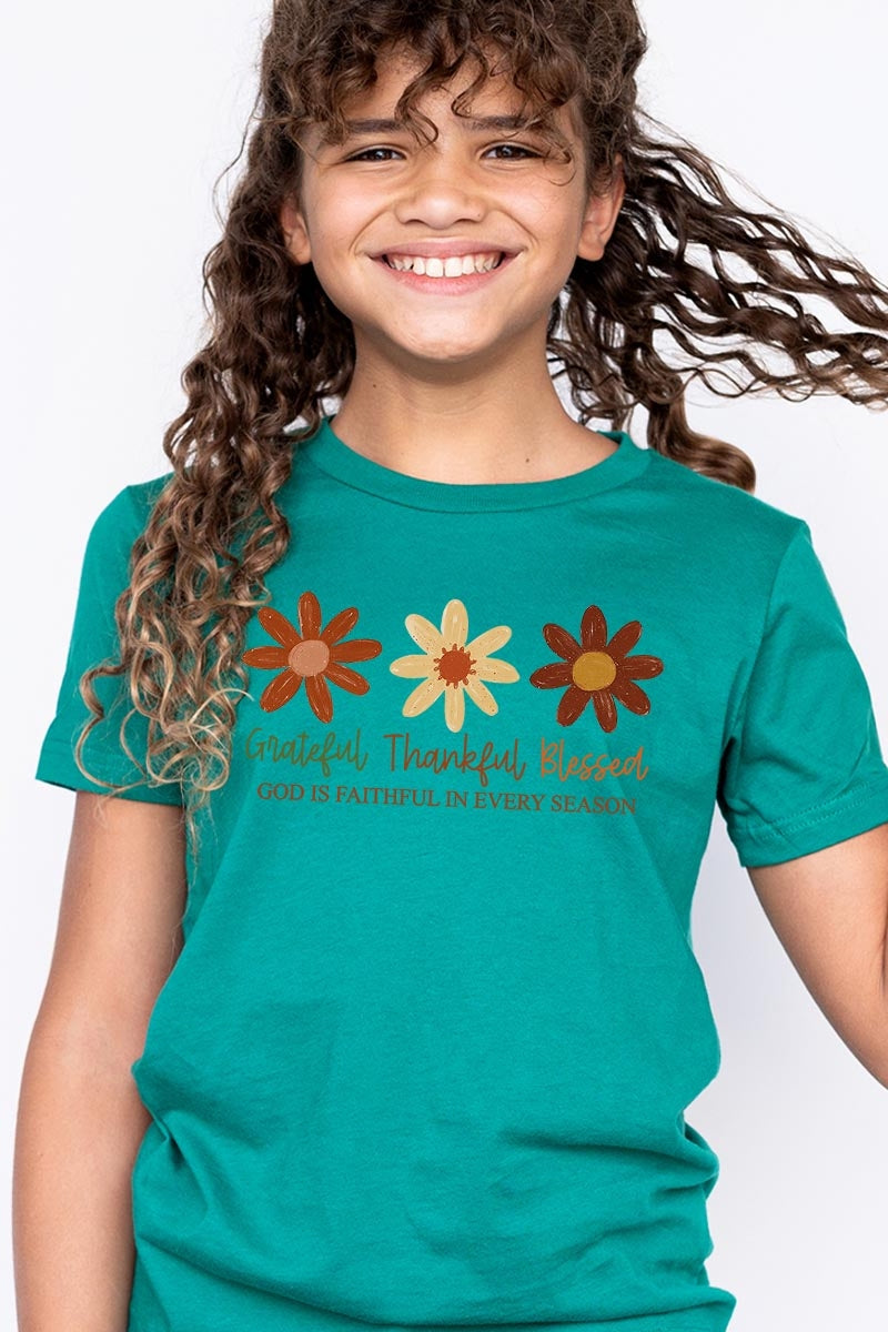 US3001Y-E3165Z Boho Fall Christian Kids Graphic Tee $11