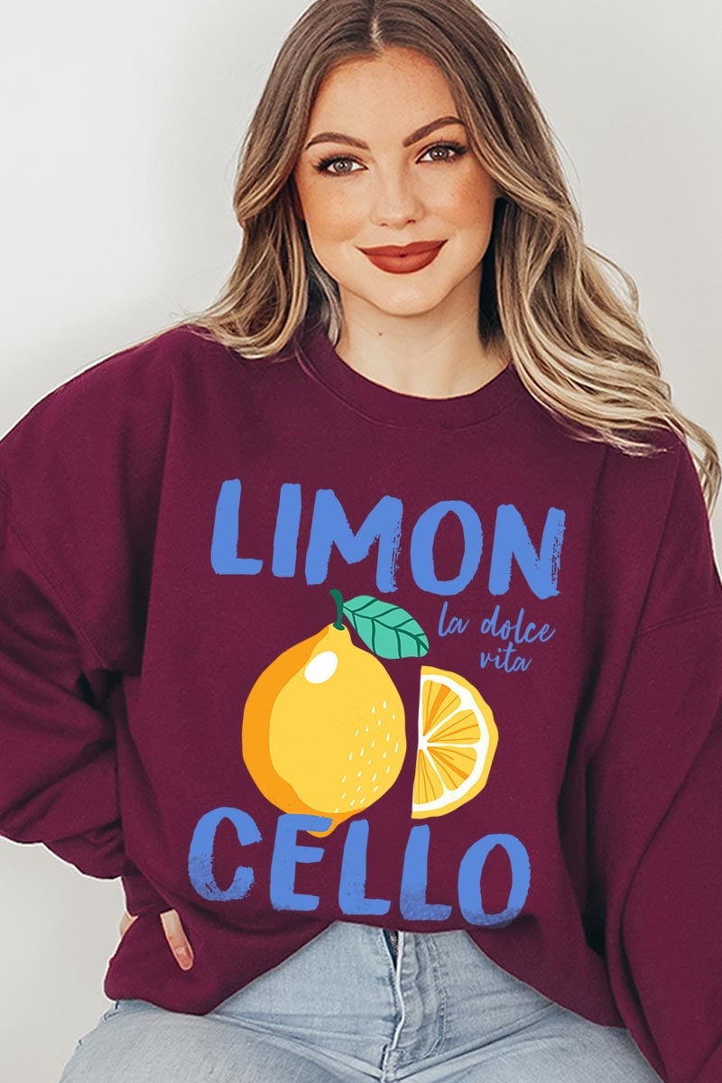 UL180-E3056 Limoncello Graphic Sweatshirt $20