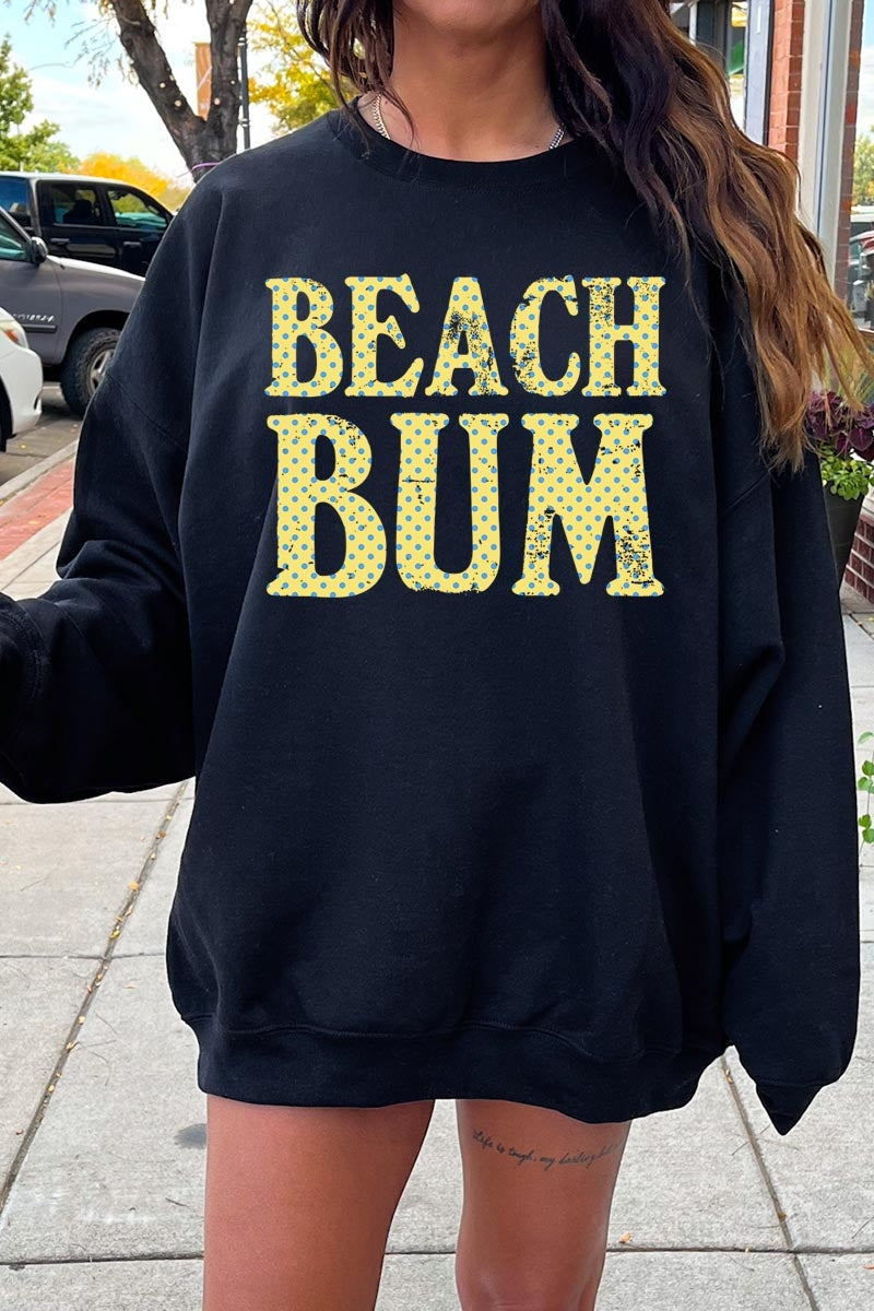 UL180-E3465 Beach Bum Dot Graphic Sweatshirt $20