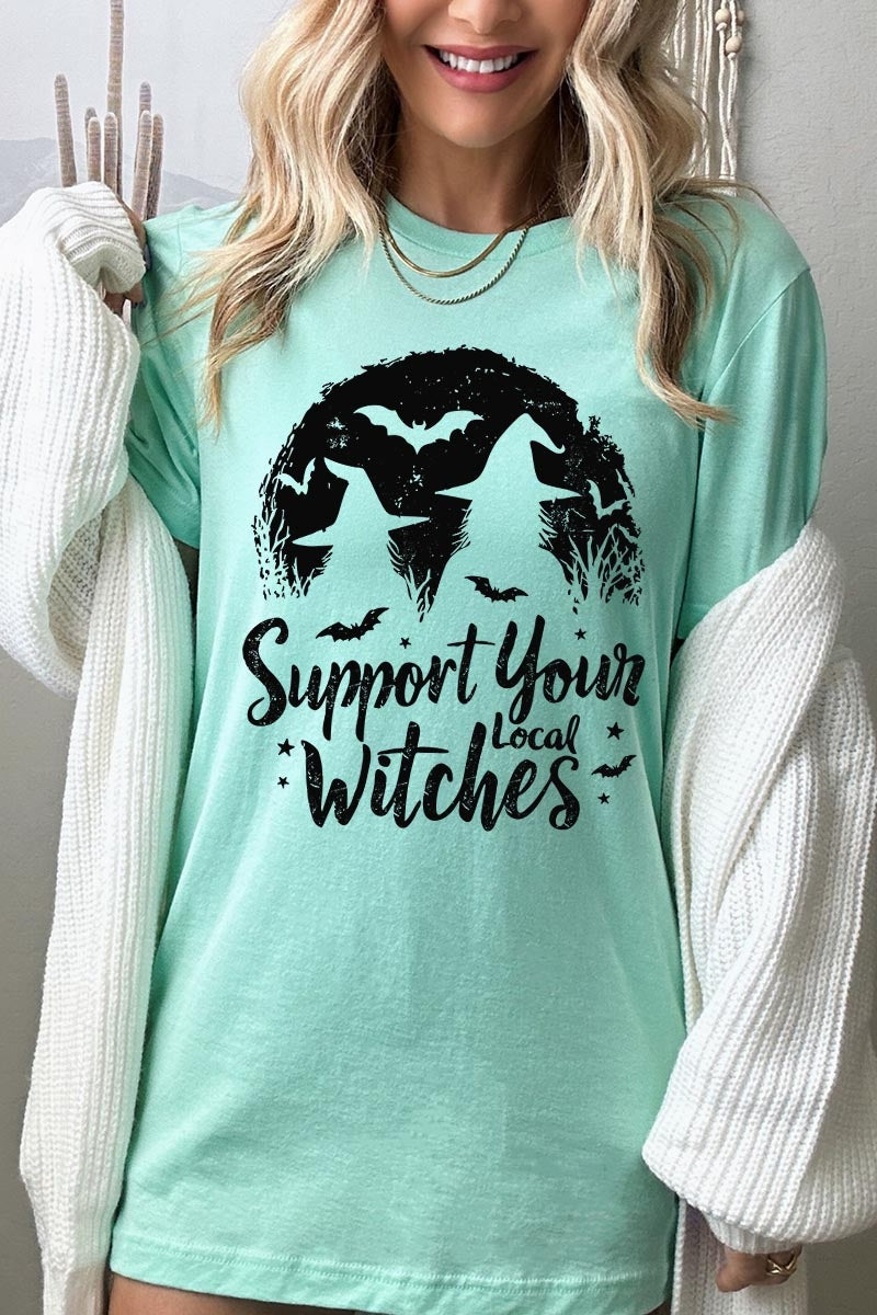 US3001-E3161 Local Witches Halloween Graphic Tee $12.5