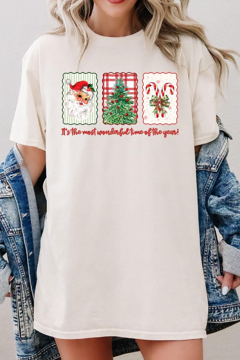 5000P-E3201 Most Wonderful Time Graphic Plus Heavy Cotton Tee $12.75