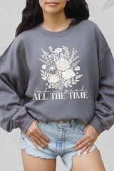 UL180-E3116 God Is Good Floral Graphic Sweatshirt $20