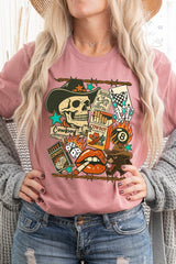 US3001P-E3096 Vintage Western Collage Graphic Plus Tee $16