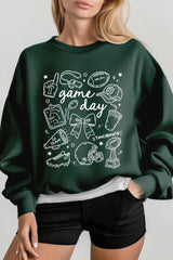 UL180-E3081 Football Doodles Graphic Sweatshirt $20