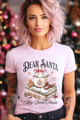 US3001-E3205 Dear Santa Books Graphic Tee $12.5