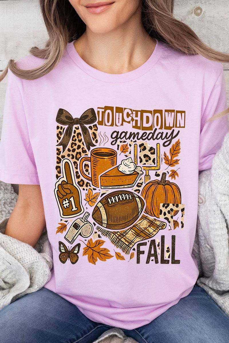 US3001P-E3134 Fall Football Collage Graphic Plus Tee $16