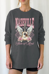 UL240P-E3157 Nashville Rose Graphic Plus Long Sleeve Tee $17