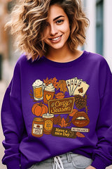 UL180-E3119 Retro Fall Collage Graphic Sweatshirt $20