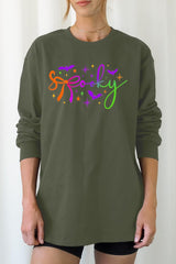 UL240-E3109 Spooky Halloween Graphic Long Sleeve Tee $13.75
