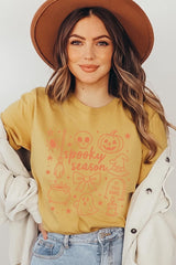 US3001-E3141 Halloween Doodle Graphic Tee $12.5
