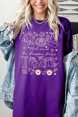5000-E3163 Pumpkin Patch Doodle Graphic Heavy Cotton Tee $9