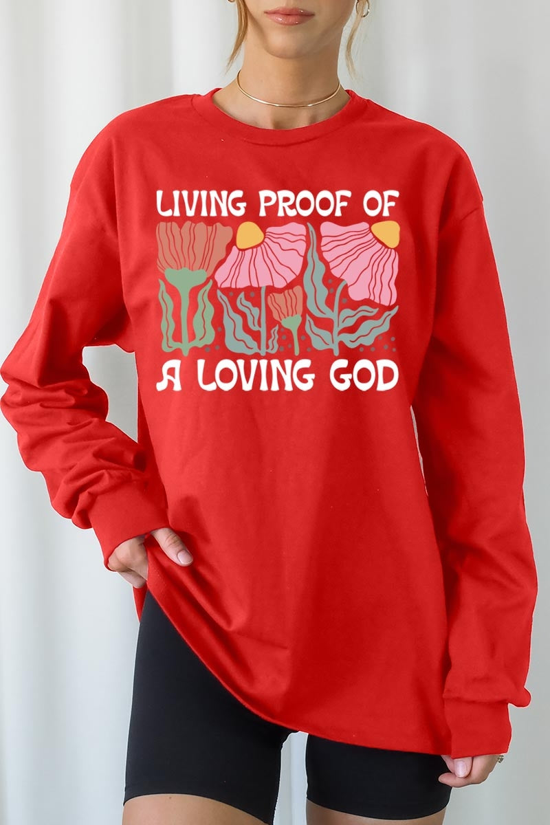 UL240P-E3066 Living Proof of a Loving God Plus Long Sleeve Tee $17