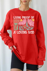 UL240P-E3066 Living Proof of a Loving God Plus Long Sleeve Tee $17