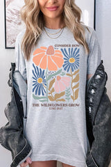 US3001-E3067 Consider the Wildflowers Graphic Tee $12.5