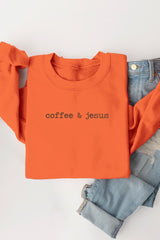 UL180-E3209 Coffee & Jesus Graphic Sweatshirt $20