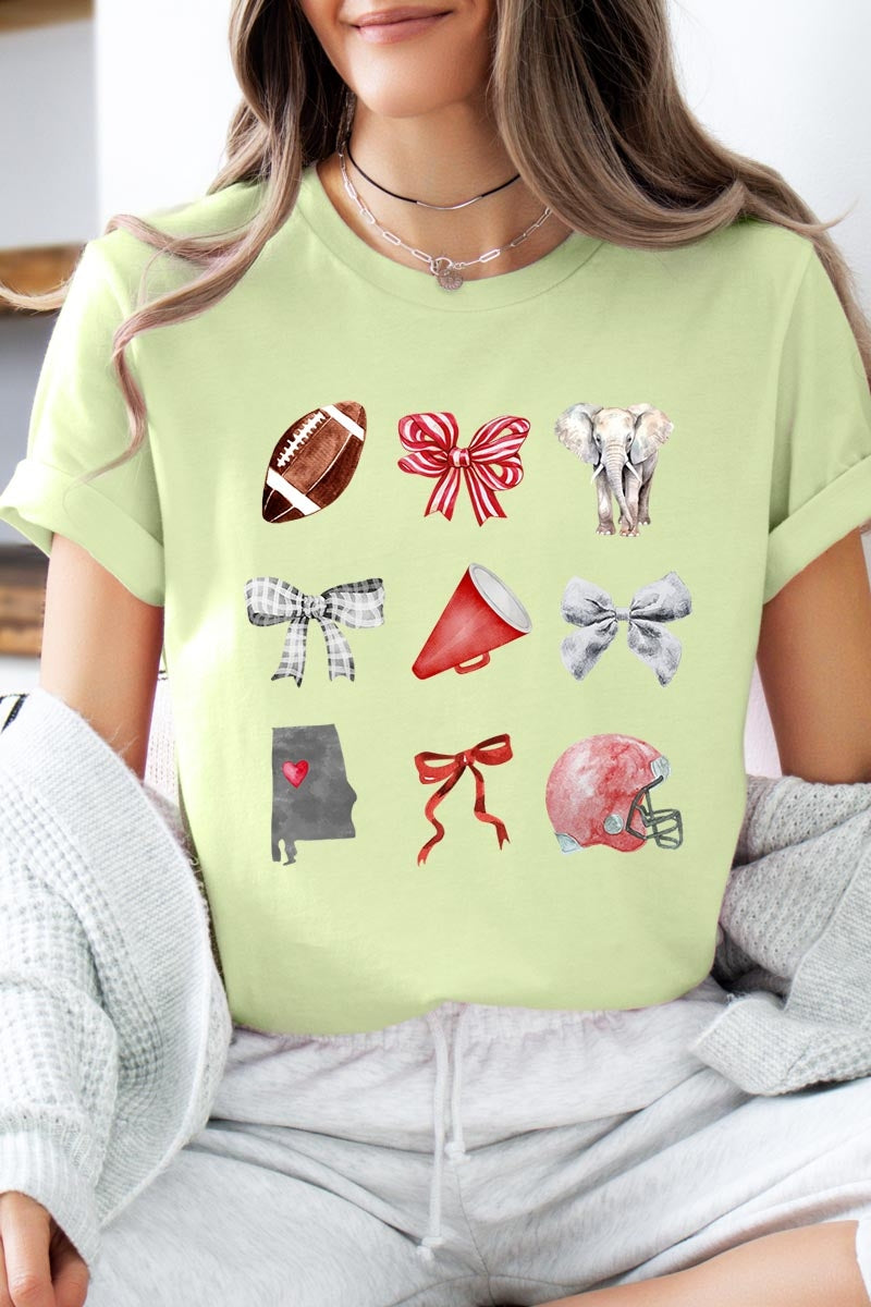 US3001-E3076 Alabama Football Graphic Tee $12.5