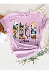 US3001-E3061ID Idaho State Brushstroke Graphic Tee $12.5