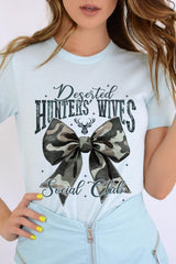 US3001-E3193 Hunters Wives Social Club Graphic Tee $12.5